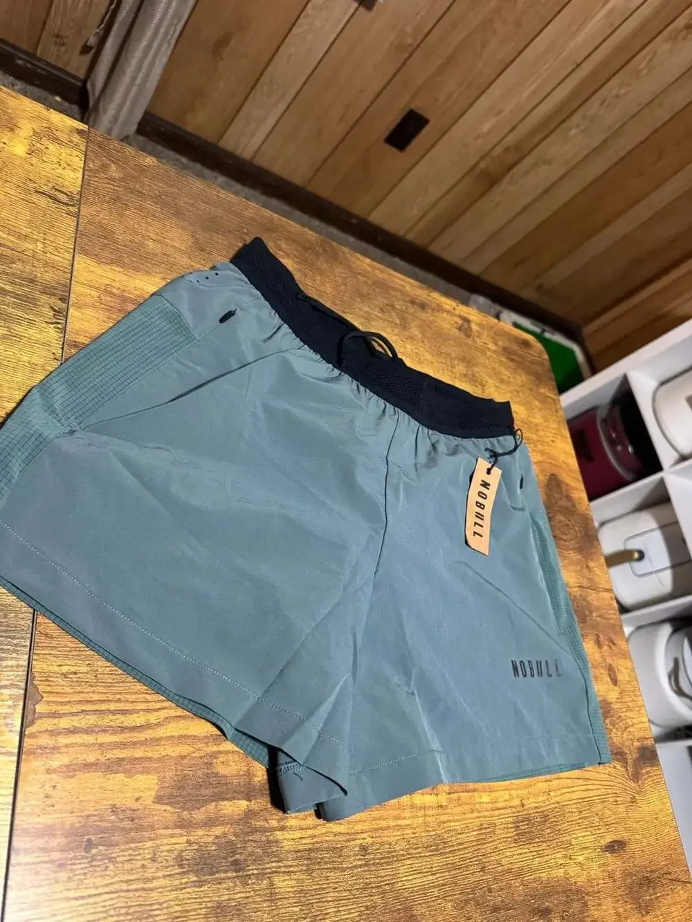 NOBULL Men's Balsam Green Hybrid Training 5 Inch Short Medium NWT MHYBSHRT5BALSM